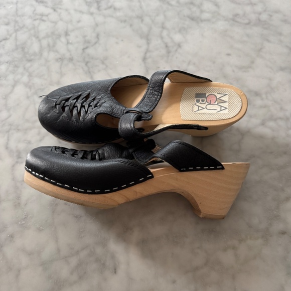 Maguba of Sweden Nairobi woven leather Clogs - Black, 39 - Picture 6 of 6